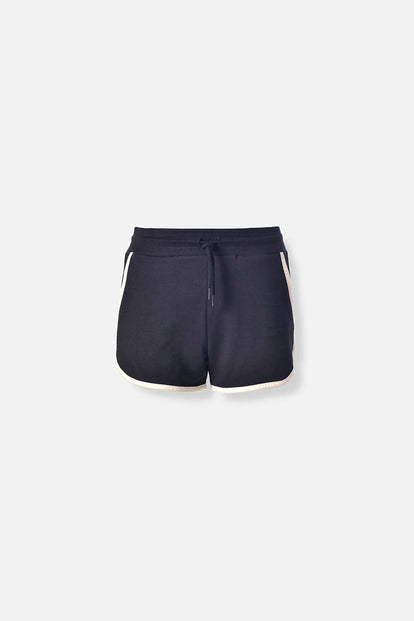 SHORT DE MOVIES CON CINTURA ELÁSTICA NEGRO PARA MUJER