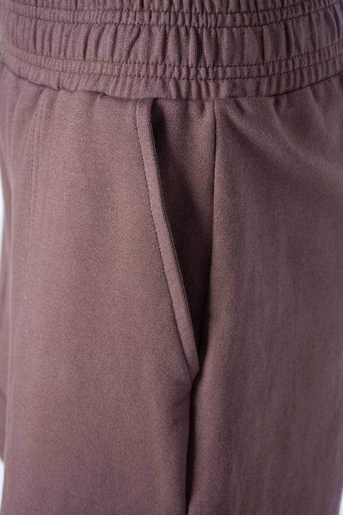 SHORT DE MOVIES CON CINTURA ELÁSTICA CAFE PARA MUJER