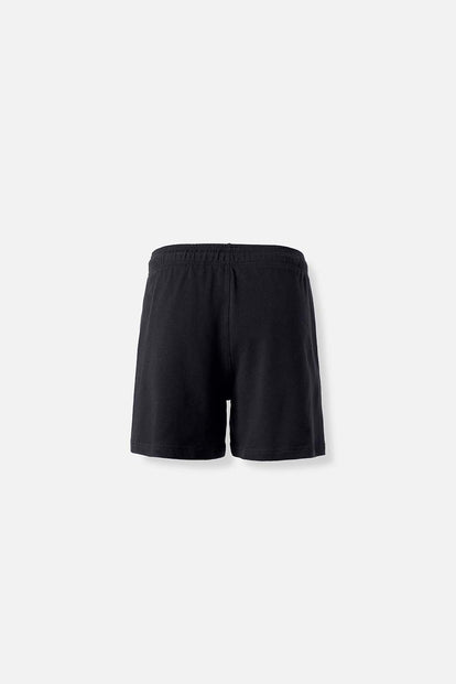 SHORT DE MOVIES CON CINTURA ELASTICA NEGRO PARA MUJER