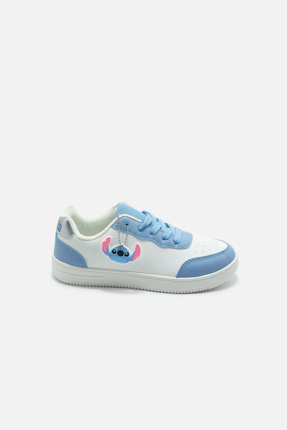 TENIS DE STITCH BLANCO Y AZUL PARA MUJER