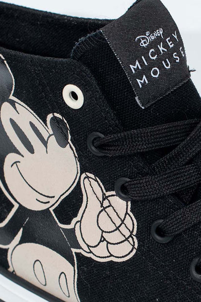 TENIS DE MICKEY MOUSE NEGRO PARA MUJER