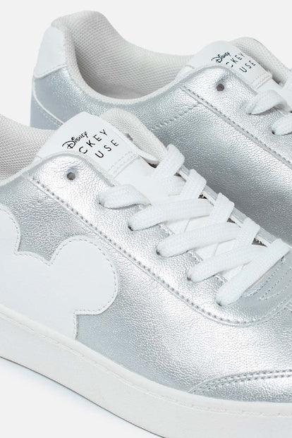  TENIS DE MICKEY MOUSE PLATEADOS PARA MUJER