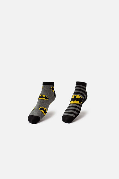 PACK X2 MEDIAS TOBILLERAS DE BATMAN PARA HOMBRE