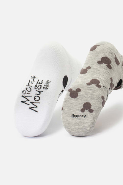 PACK X2 MEDIAS DE MICKEY MOUSE CORTAS PARA MUJER