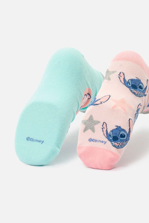 PACK X2 MEDIAS DE LILO Y STITCH CORTAS PARA MUJER
