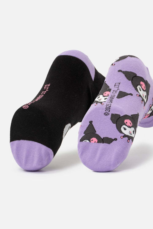 PACK X2 MEDIAS TOBILLERAS DE KUROMI PARA MUJER