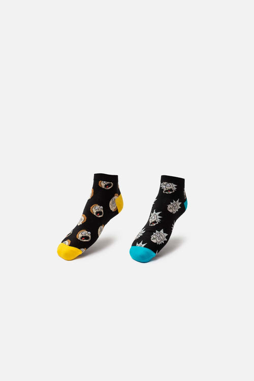 PACK X2 MEDIAS TOBILLERAS DE RICK AND MORTY PARA HOMBRE