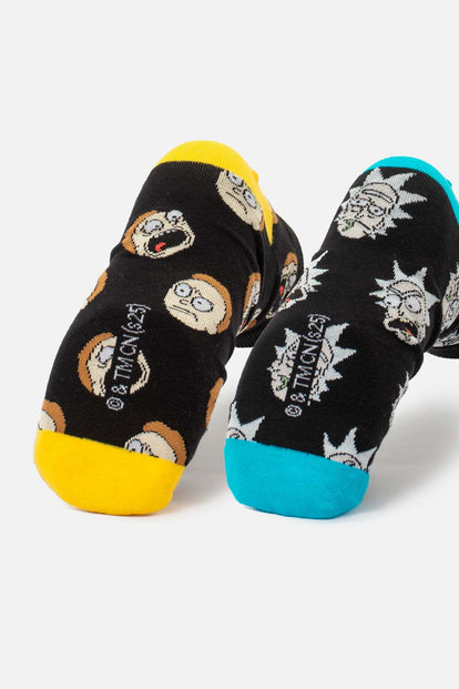 PACK X2 MEDIAS TOBILLERAS DE RICK AND MORTY PARA HOMBRE