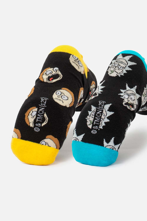PACK X2 MEDIAS TOBILLERAS DE RICK AND MORTY PARA HOMBRE