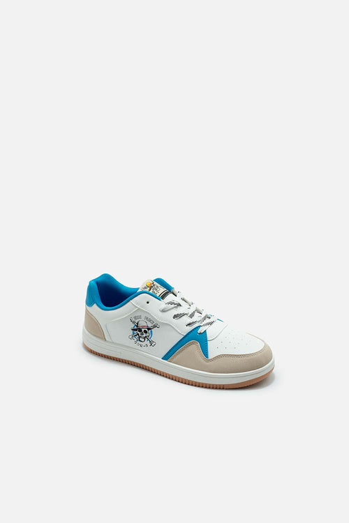 TENIS ONE PIECE BLANCO Y AZUL PARA HOMBRE