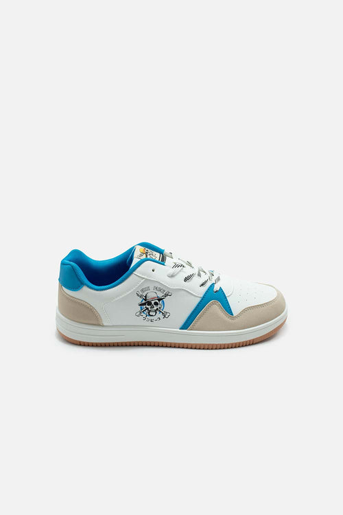 TENIS ONE PIECE BLANCO Y AZUL PARA HOMBRE