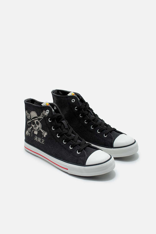 TENIS DE ONE PIECE NEGROS PARA HOMBRE