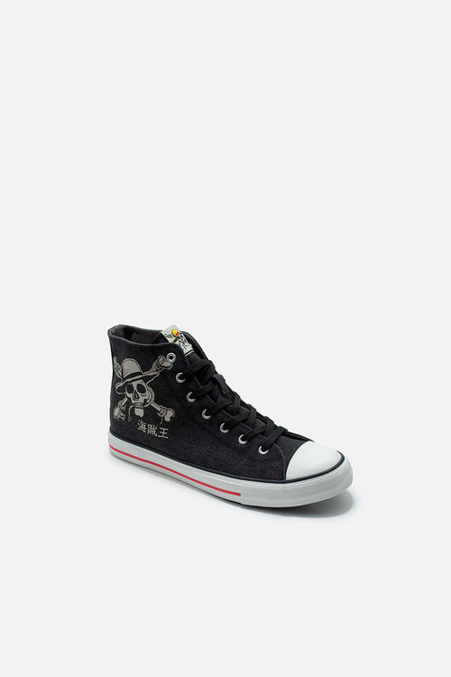 TENIS DE ONE PIECE NEGROS PARA HOMBRE