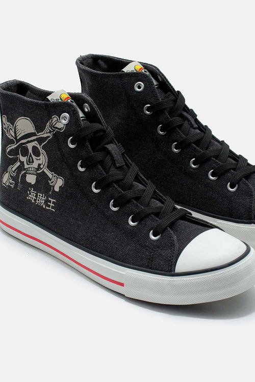 TENIS DE ONE PIECE NEGROS PARA HOMBRE